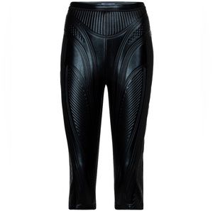 MUGLER Embossed Biker Shorts